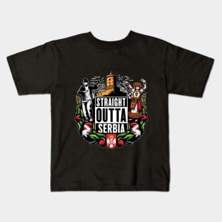 Straight Outta Serbia Kids T-Shirt